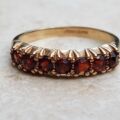 Versatile Garnet Stacking band in 9ct Gold, a UK N 1/2 or a US 7.