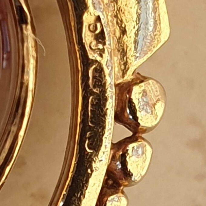 Double Sided Spinner Fob Pendant in 9ct Gold