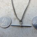 Sterling Silver Curb Chain with T Bar and Dog Clip