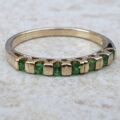 Reserved – Green Garnet Stacking Band in 9ct Gold.