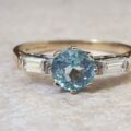 Topaz and Ring in 9ct Gold,  a UK O or a US 7 1/2