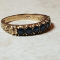Super Seven Stone Sapphire Band in 9ct Gold, a UK size P or a US 7 3/4 – 8.