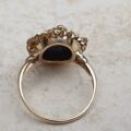 Vintage Onyx Ring in 10k Rose and Yellow Gold, a UK J or a US 5
