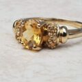 Citrine Ring in 9ct Gold,  a UK N or a US 6 3/4.