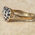 Sapphire Adorned Heart Ring in 9ct Gold.