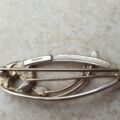 Rennie Mackintosh inspired Silver Rose Brooch by Designer Ola Gorie, OMG