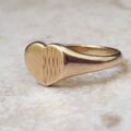 Heart Signet Ring in 9ct Gold, a UK L 1/2 or a US 6 1/4