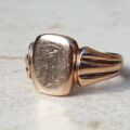 Adorable Antique Signet Ring in 9ct Rose Gold, a UK R 1/2 or a US 9 1/4.