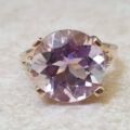 Pale Amethyst and White Topaz Ring in 9ct Gold, a UK K 1/2 or a US 5 3/4