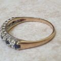 Spinel and Diamond Half Eternity Stacking Ring in 9ct Gold, a UK L or a US 6