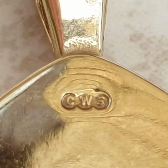 Blue Moonstone Cushion Pendant in 9ct Gold