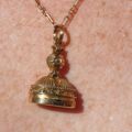 Unusual Opening Frame  Locket Fob Pendant in 9ct Gold