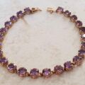 Amethyst Tennis Bracelet in 9ct Gold,  7 1/4 inches in length.