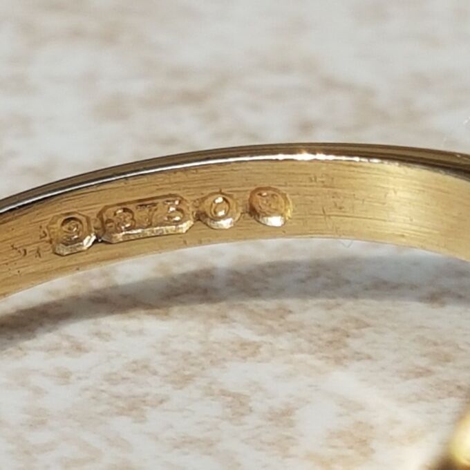 Sale – Synthetic Pink Ruby Sapphire Cluster 9ct Gold Ring, a UK N or a US 7.