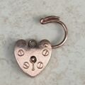 Simple Plain Heart Padlock in 9ct Rose Gold