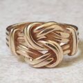 Double Lovers Knot Ring in 9ct Gold, a UK Q 1/2 or a US 8 1/2