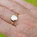 Classic Plain Signet Ring in 9ct Gold, a UK S or a a US 9 1/4
