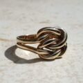 Double Knot Ring in 9ct Gold, a UK M 1/2 or a US 6 1/2