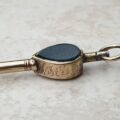 Gold Cased Watch Key with Citrine and Bloodstone