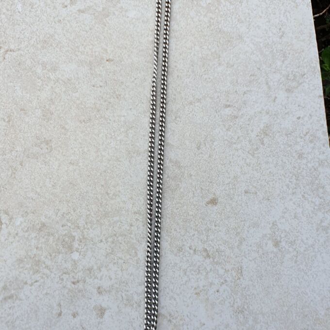 Sterling Silver Curb Chain with T Bar and Dog Clip