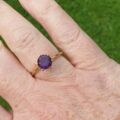 Amethyst Solitaire Ring in 9ct Gold.