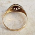 Bold Claw Set Garnet Ring in 9ct Gold, a UK S or a US 9 1/4.