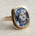 Synthetic Spinel Frame Ring in 9ct Gold,  a UK K 1/2 or a US 5 3/4