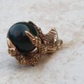 Dragon or Eagle Claw with Bloodstone Ball Pendant in 9ct Gold