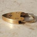 Simple Heart Padlock in 9ct Gold.