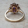 Pretty Amethyst Flower Cluster Ring in 9ct Gold, a UK L 1/2 or a US 6 1/4.