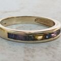 Multi Coloured Sapphire Stacking Band in 9ct Gold.