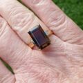 Smoky Quartz Solitaire Ring in 14ct Gold.