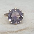 Amethyst Solitaire Ring in 9ct Gold,  a UK M or a US 6 1/2.