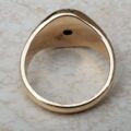 Sold Oval Diamond Signet Ring in 9ct Gold,  a UK S or a US 9 1/2.