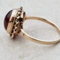 Garnet Cabochon Ring in 9ct Gold, a UK M – M 1/2 or a US 6 1/2.