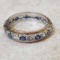 Synthetic Spinel Full Eternity Ring in 9ct Gold.