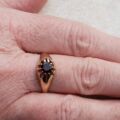 Bold Claw Set Garnet Ring in 9ct Gold, a UK S or a US 9 1/4.