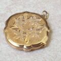 Ornate Flower Locket in 9ct Gold