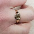 Sale – Heart Signet Ring in 9ct Gold, a UK O 1/2 or a US 7 1/2.