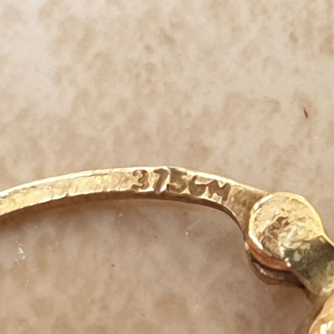 Patterned Hoop Earrings in 9ct Gold