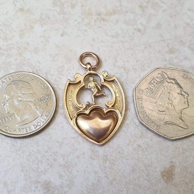 Football Medallion, made by Fattorini, in 9ct Gold