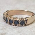 Blue Sapphire Stacking Eternity Band in 9ct Gold,  a UK K 1/2 or a US 5 3/4.