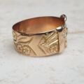 Beautiful Ornate Buckle Ring in 9ct Gold, a UK O 1/2 or a US 7 1/2.