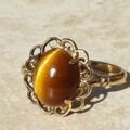 Fancy Tigers Eye Ring in 9ct Gold, a UK L or a US 6.