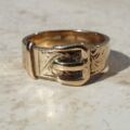 Buckle Ring in 9ct Gold,  a UK K 1/2 or a US 5 3/4.