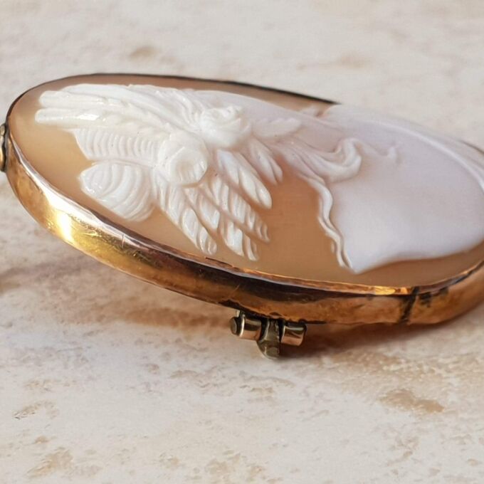 Exquisite Cameo Brooch or Pendant in 9ct Gold