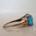 Vibrant East West Topaz Ring in 9ct Gold, a UK P or a US 8.