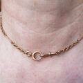 Fancy Link Chain with Dog Clip in 9ct Rose Gold