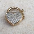 Gorgeous Italian Sparkly Heart Lock