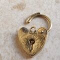 Small Engraved Working Padlock in 9ct Gold